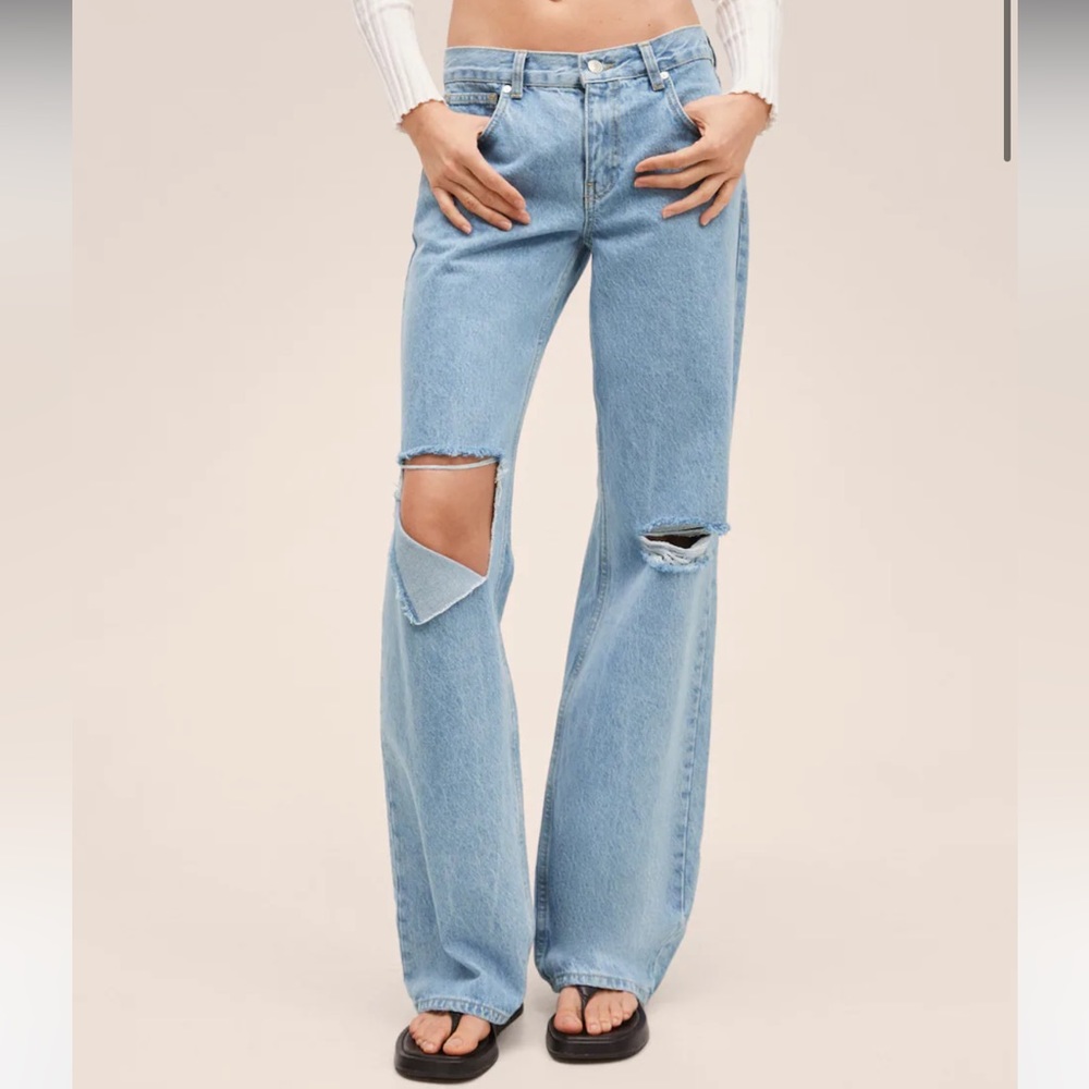 Mango Low-rise wideleg jeans